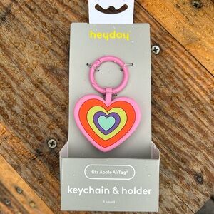 Heyday Multicolor Heart Keychain & Holder